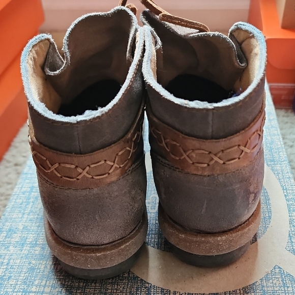 Brown Suede Ankle Boots - Picture 2 of 9